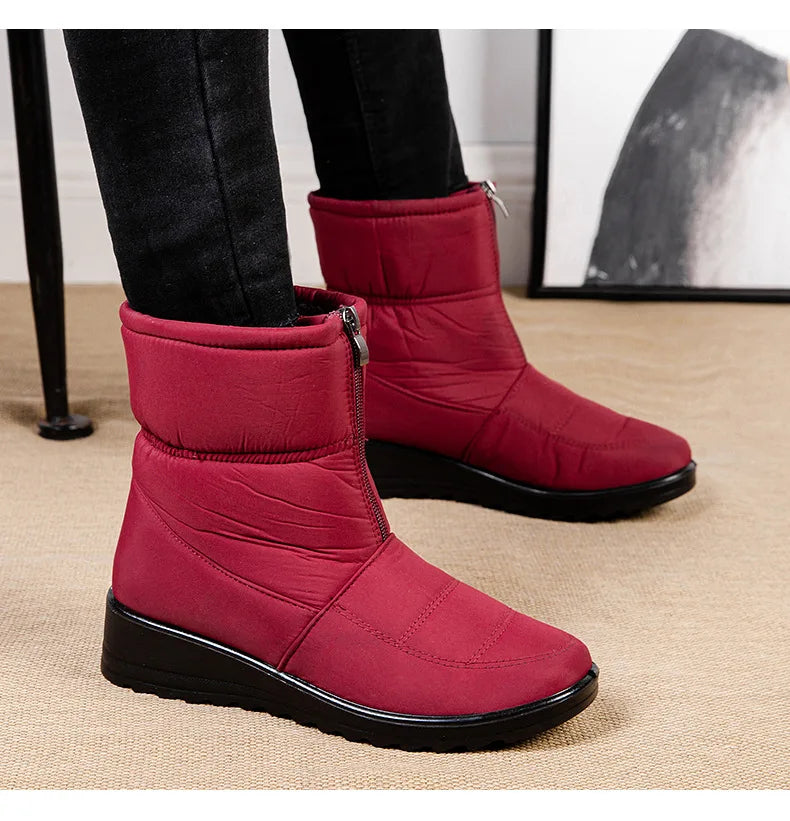 Womens Winter Front Up Zipper Cool Boots