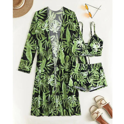 2025 Womens Camouflage Print Bikini Set Split Push Up Tankini Swimwear Two Piece Beachwear