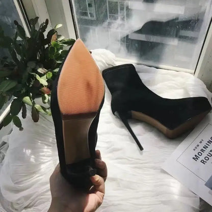 Pointed Toe Embroidery Ethnic Boots For Women Low Heel Red Platform Pumps Modern Designer Plus Size Banquet Shoes