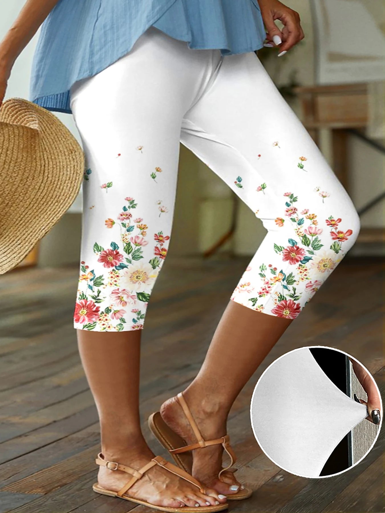 New Floral Capri Pants