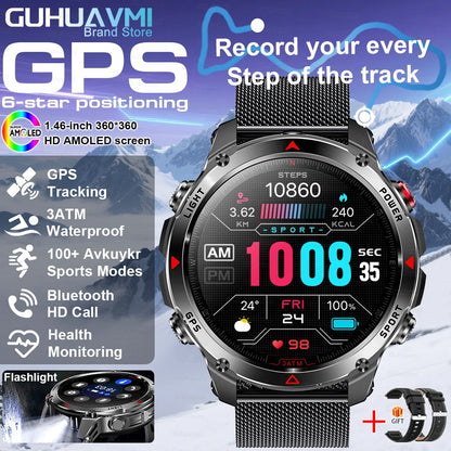 Running Swimming Altimeter Barometer Compass Multi Functional Waterproof Smartwatches