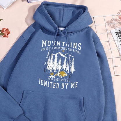 North Carolina Great Smoky Mountains Printed Cotton Hoodies
