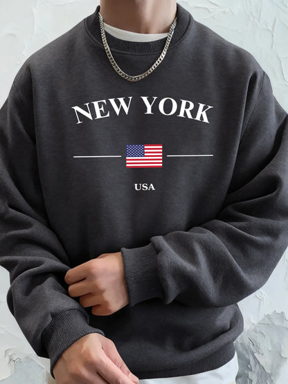 Manhattan New York Printed Crew Neck Sweatshirts
