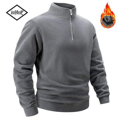 2025 Men S High Collar Hoodie Loose Fit Drawstring Sweatshirt With Elastic Cuffs For Winter