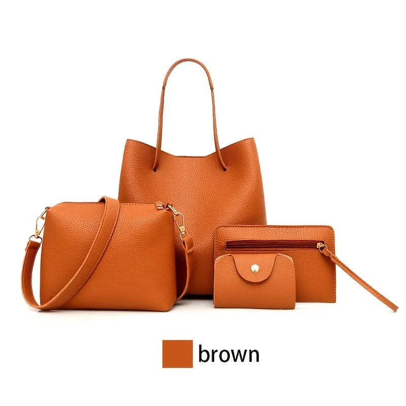 All In One Leather Handbag Sets