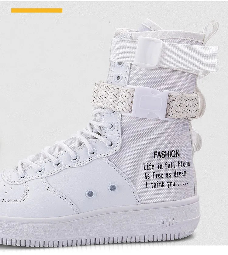 Orange Line Lace Up High Quality Men Leather Boots