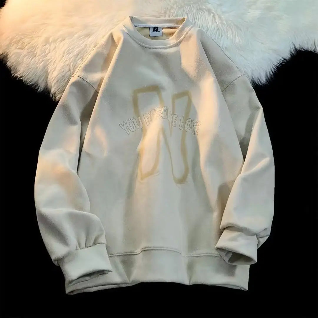 Retro Style Crewneck Men Winter Sweater