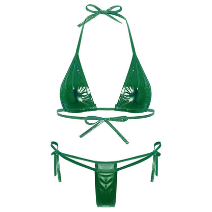 Womens High Waist Triangle Brazilian Bikini