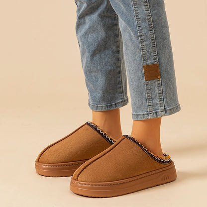 Womens Warm Fluffy Winter Flip Flops