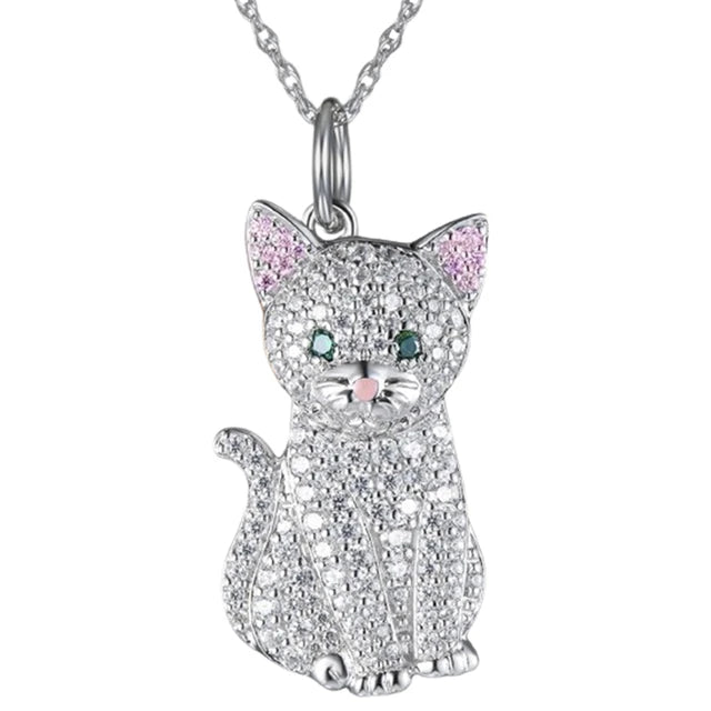 My Sweet Cat Dog Kitten Puppy Shaped Pendant Necklaces