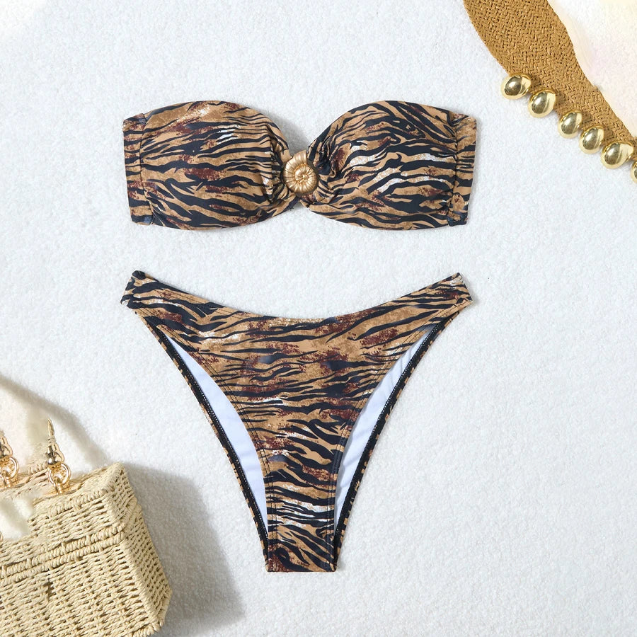 Strapless Sexy Women Wrap Bandage Bikinis