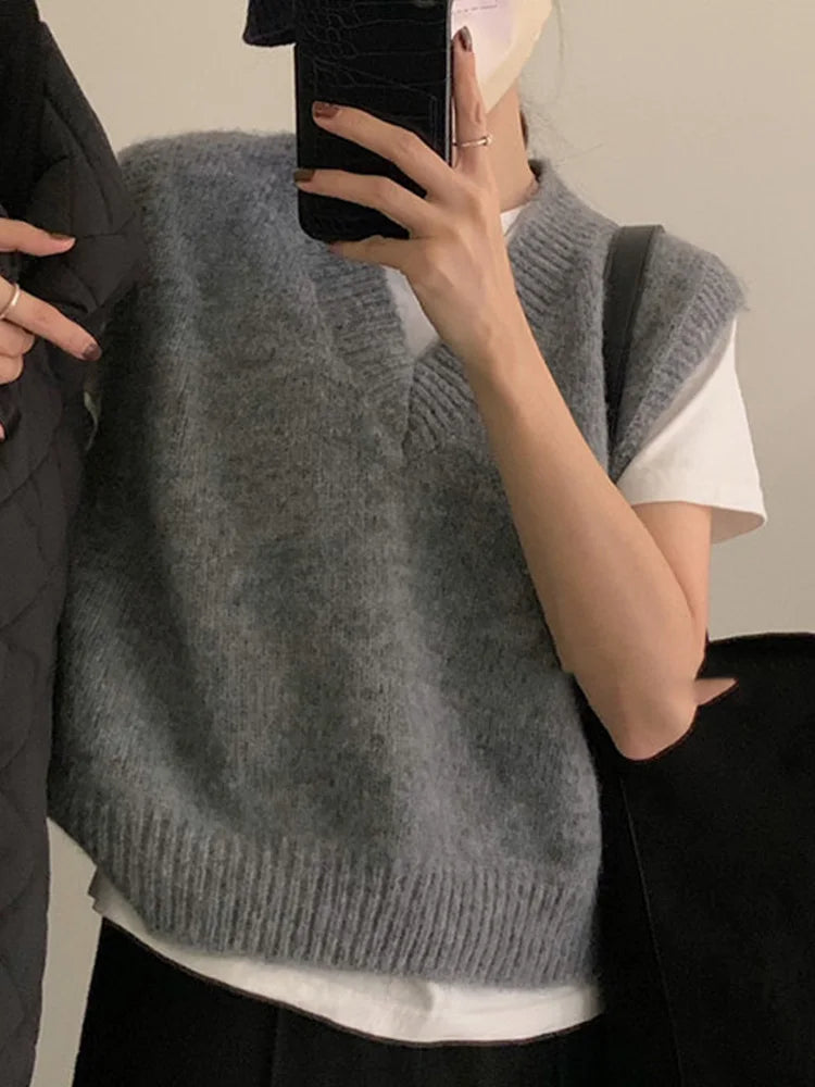 V Neck Mens Winter Knitted Oversized Sweaters