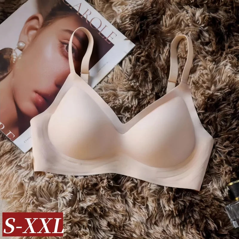 Large Push Up Bra For Women Thin Wireless Modesty Bra For Comfortable Support
