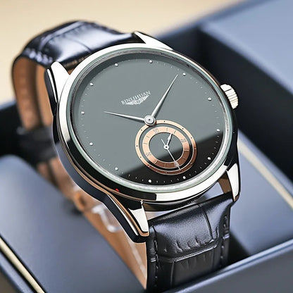 Mens Casual Classic Numeral Gold Analog Watches