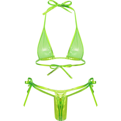 Womens High Waist Triangle Brazilian Bikini