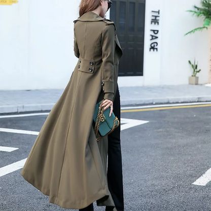 Business Windbreaker Jackets Casual Long Overcoat Y2K Autumn Trench Outwear Women Fashion Office Lady Outerwear Trench