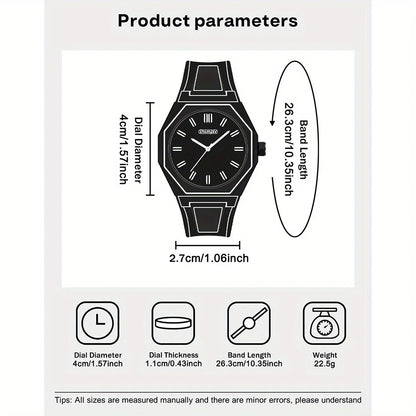 Minimalist Silicone Strap Quartz Watches Casual Sporty Style