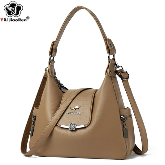 Luxury Designer Handbags For Women Large Capacity Soft Leather Shoulder Crossbody Bags High Quality Fashion