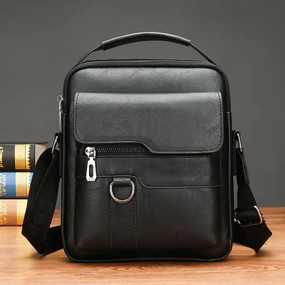 Mens Luxury Leather Shoulder Bag Classic Vintage Messenger Business Crossbody Bag