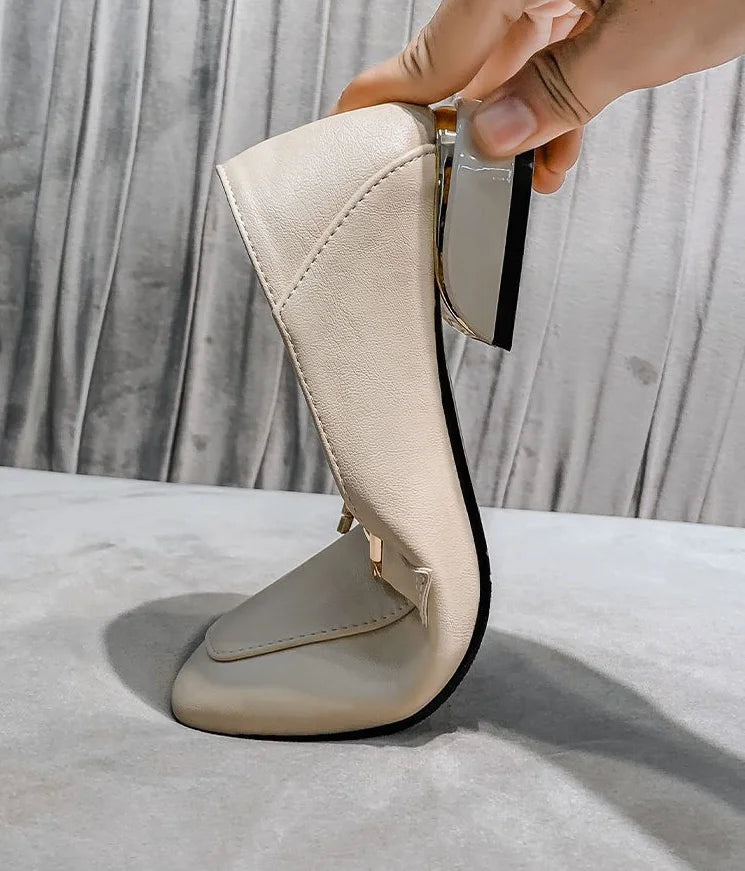 Classic Elegant Style Low Heel Women Loafer Shoes