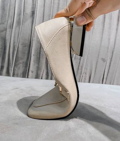 Classic Elegant Style Low Heel Women Loafer Shoes