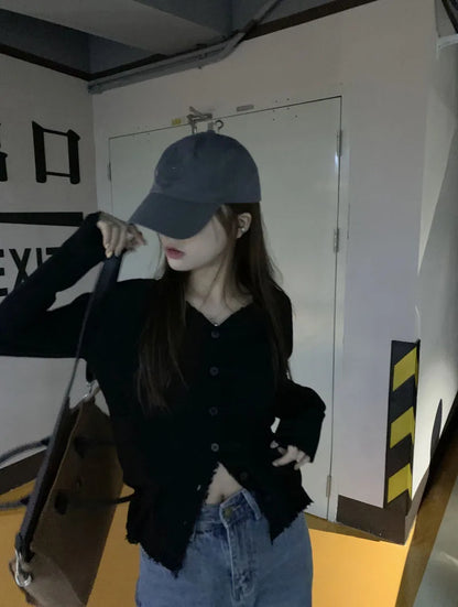 Korean Style O-Neck Knit Cardigan for Women – Autumn 2025