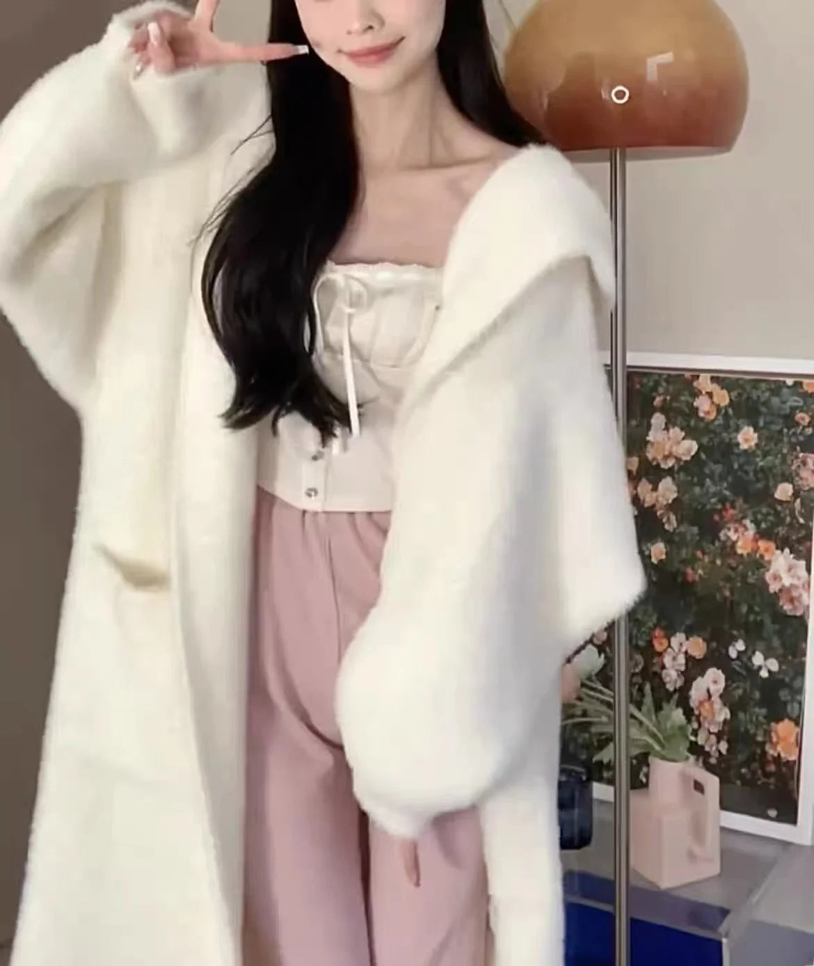 Thick Long Hooded Cardigan Sweater