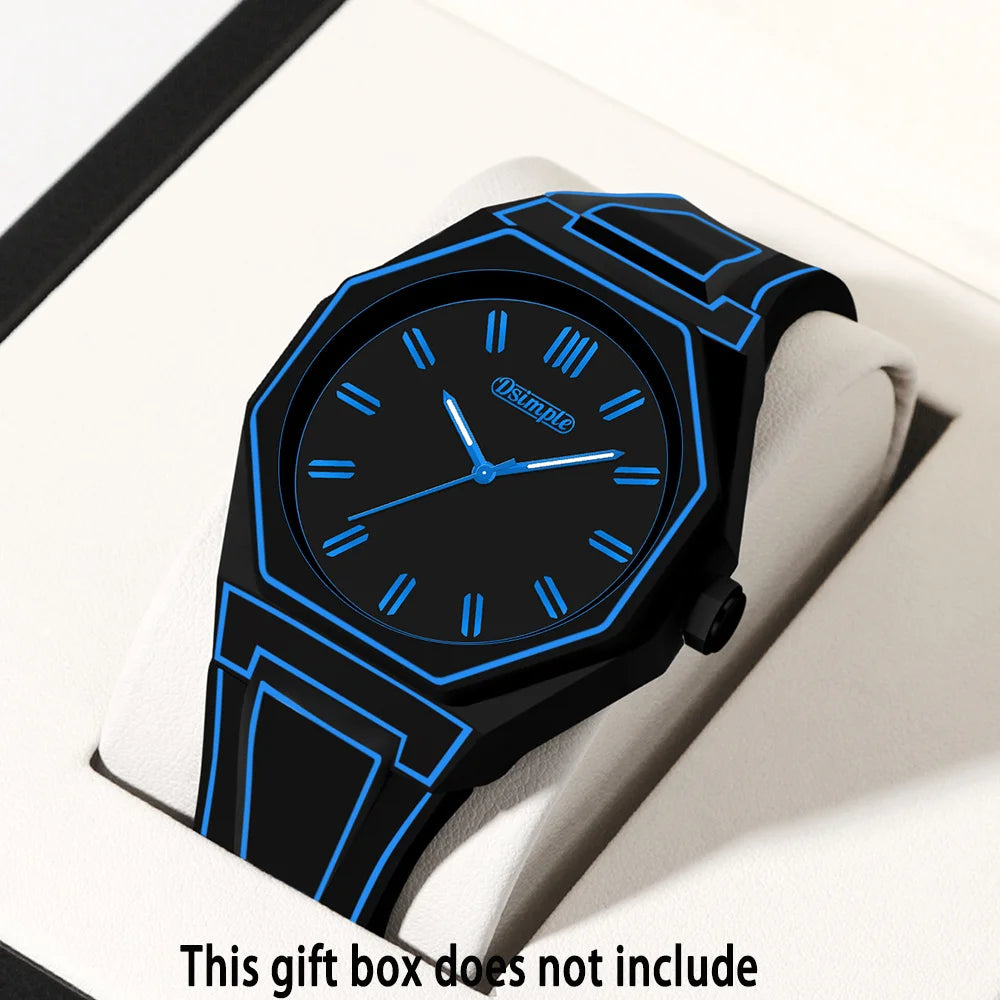 Minimalist Silicone Strap Quartz Watches Casual Sporty Style