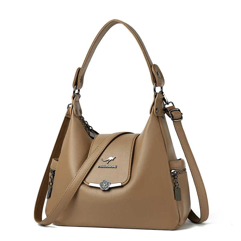 Luxury Designer Handbags For Women Large Capacity Soft Leather Shoulder Crossbody Bags High Quality Fashion