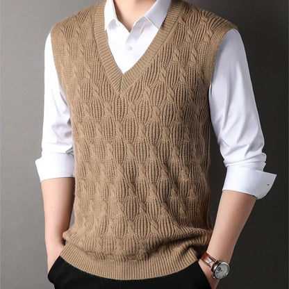Top Grade Sleeveless Sweater Vest V Neck Fashion For Men