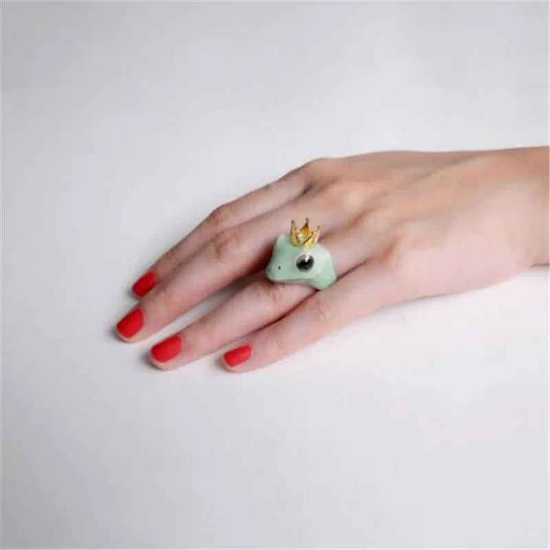Cute Frog Ring – Unisex Animal Adjustable Statement Ring