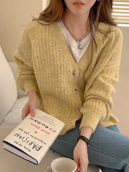 Women Autumn Winter Oversize Knitted Casual Cardigan