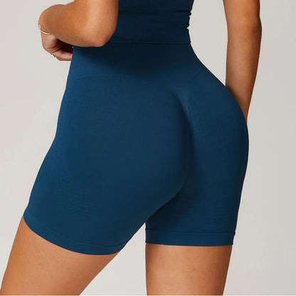 High Waist Workout Shorts For Women Soft Seamless Spandex Yoga Fitness Tights For Gym Wear