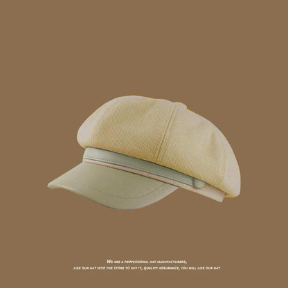 Womens Panama Beret Minimalist Octagonal Painter Hat Duck Tongue Cap For Autumn Winter Fashion