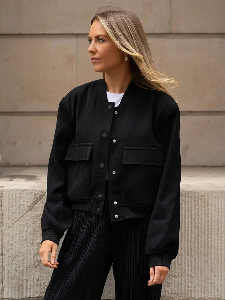 Loose Patchwork Jacket for Effortless Casual Chic Street Style Layering