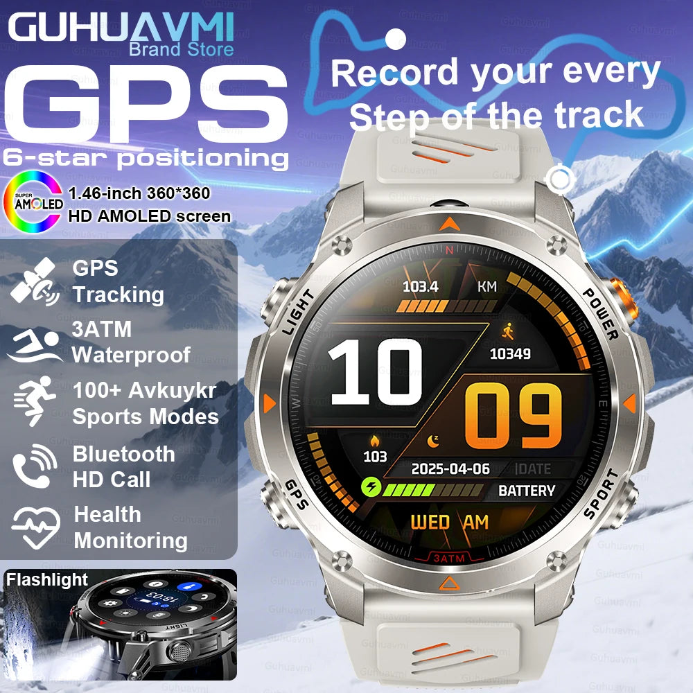 Running Swimming Altimeter Barometer Compass Multi Functional Waterproof Smartwatches