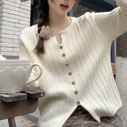 Autumn Winter Knitted Women V Neck Slim Fit Sweater