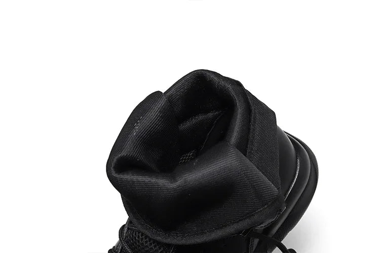 Summer Breathable Desert Hiking Boots Mens High Top Outdoor Mountaineering Light Tactical Boots Fashion Mesh Motorcycle Boots