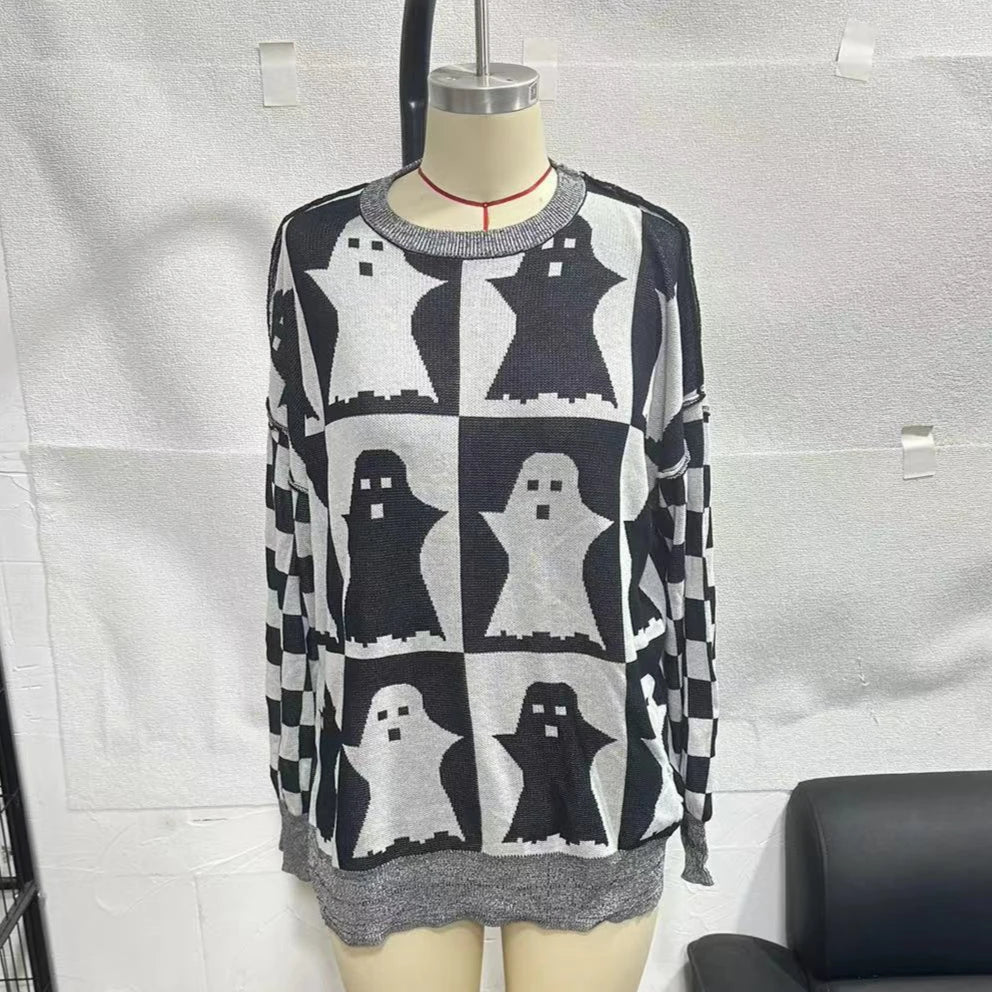 Women S Striped Knit Sweater Loose Fit Lantern Long Sleeve Mock Neck Pullover Warm Casual Streetwear For Autumn Winter