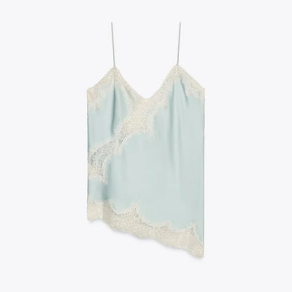 Satin Sophistication: Slim-Fit Sleeveless Halter Camisole