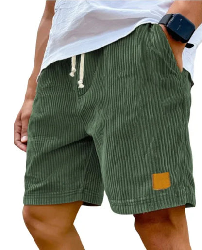 Vintage English Style Corduroy Casual Men Shorts