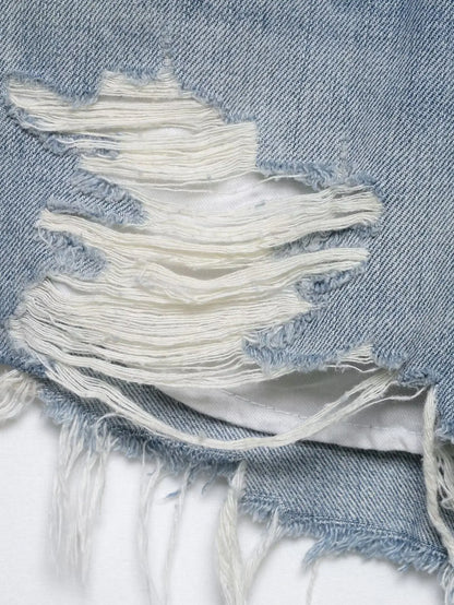Summer Essentials: Distressed High-Waisted Denim Shorts