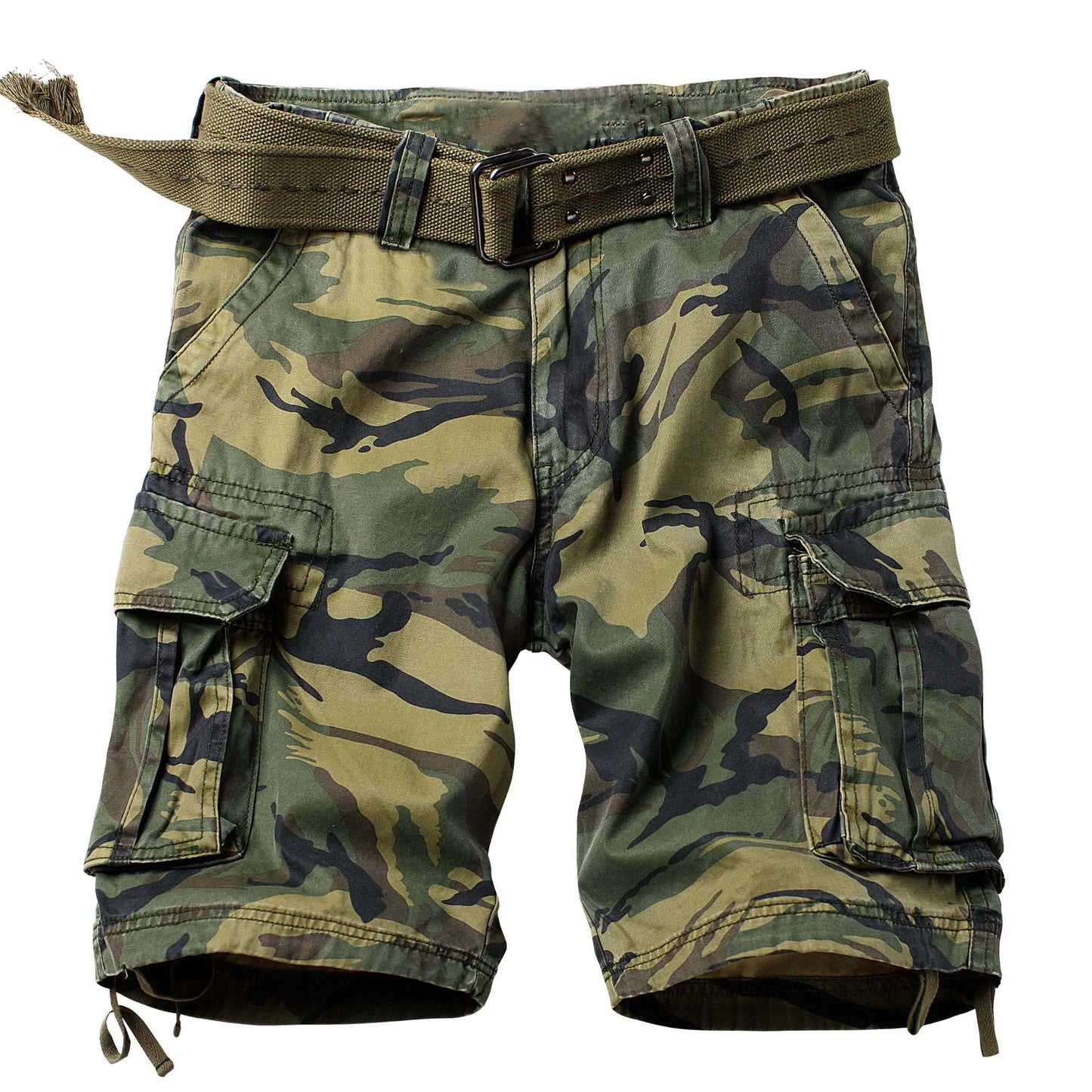 Camouflage Pattern Casual Cotton Mens Cargo Shorts