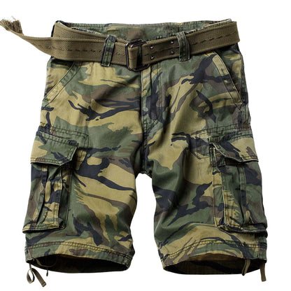 Camouflage Pattern Casual Cotton Mens Cargo Shorts