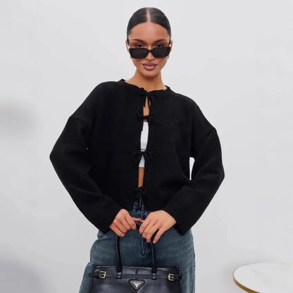 Women Autumn Open Stitch Cardigans