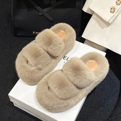 Super Soft Anti-Slip Plush Women Slippers