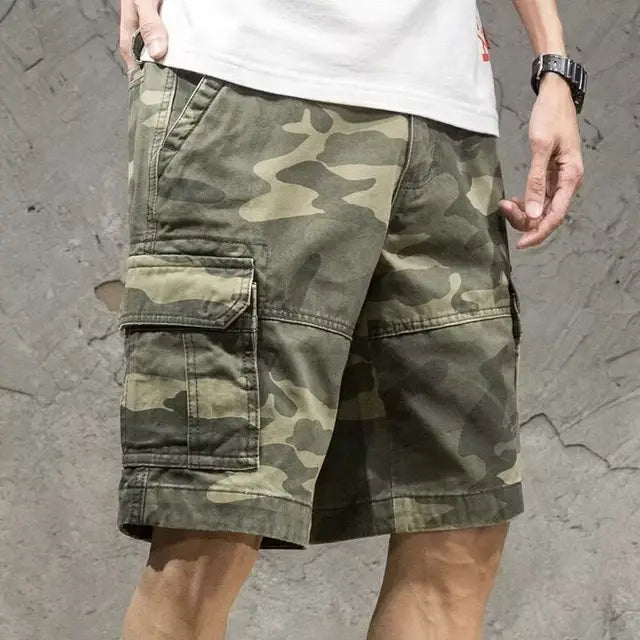 Camouflage Pattern Casual Cotton Men's Cargo Shorts – 4Colordress