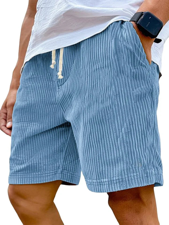 Vintage English Style Corduroy Casual Men Shorts
