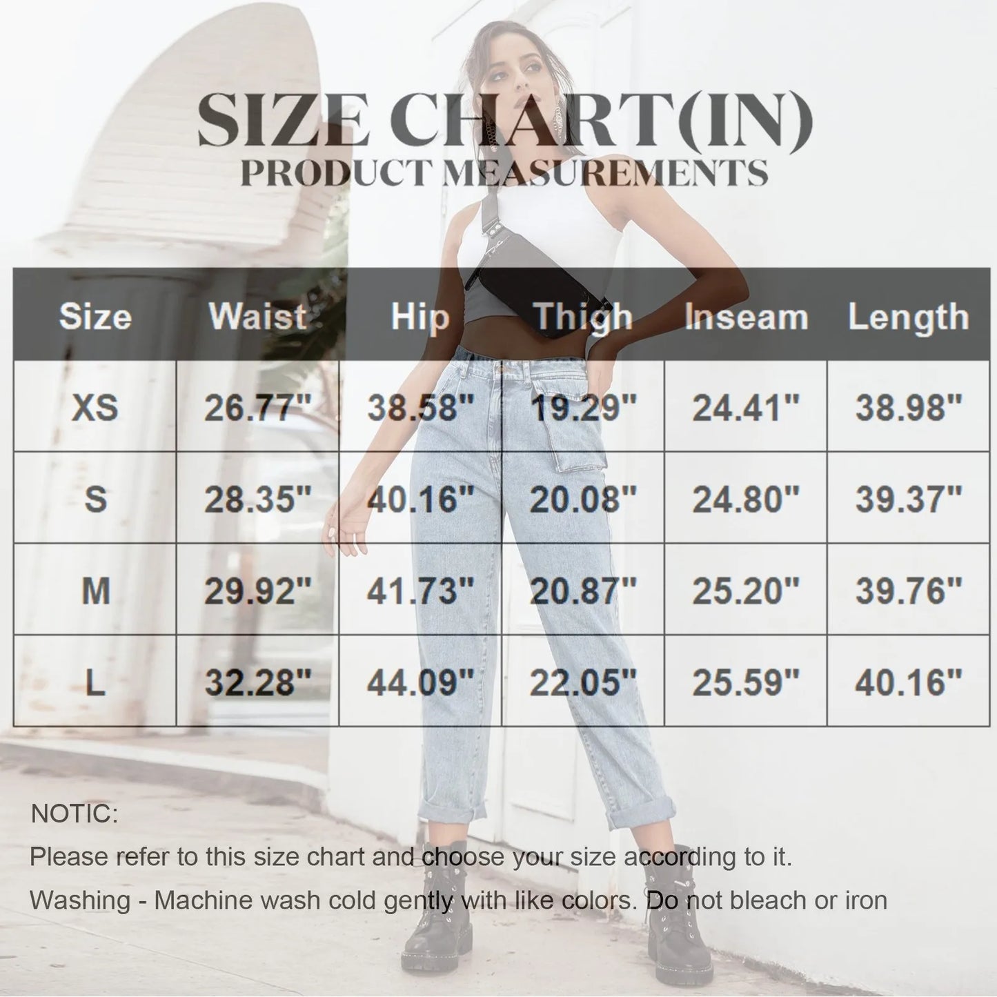 Women’s Straight Leg Baggy Jeans – Casual High Waist Loose Denim Pants