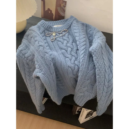 Womens Twisted Belted Long Sweaters